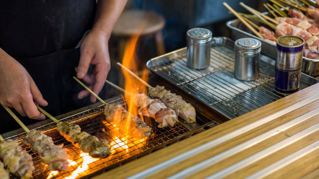 Traditional Yakitori (Grilled Chicken) Grill