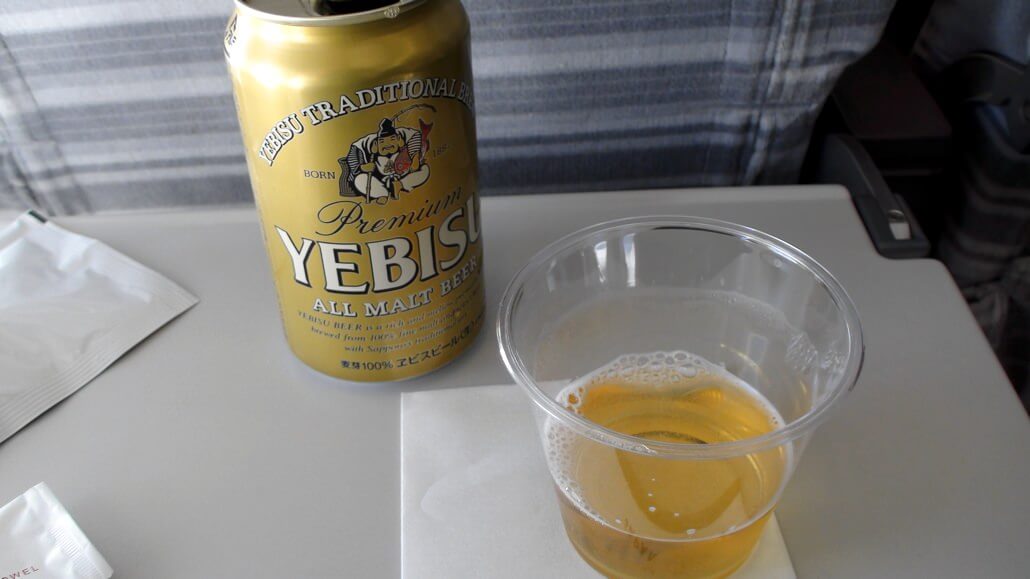 Yebisu Beer on JAL