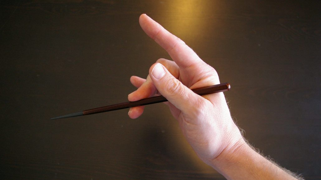 Base Chopstick Held Using Ring Finger