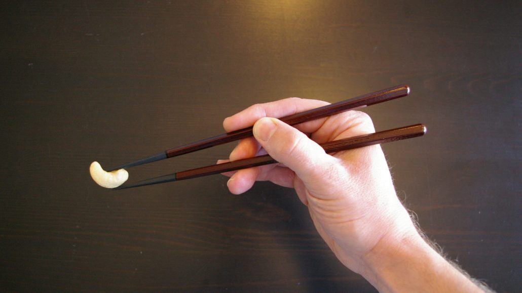 Base Chopstick on Ring Finger