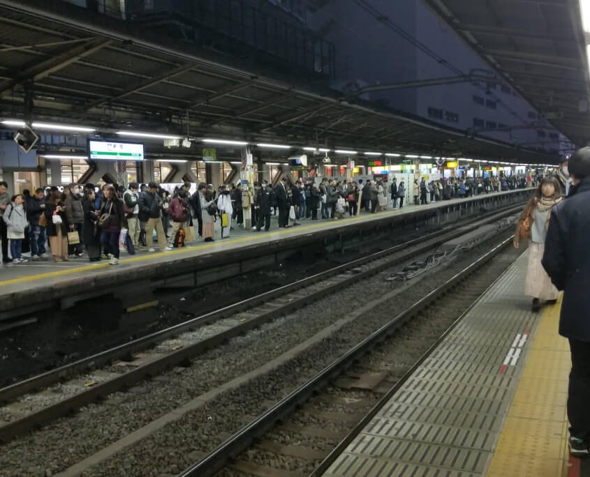Tokyo Yamanote Train Line Platform