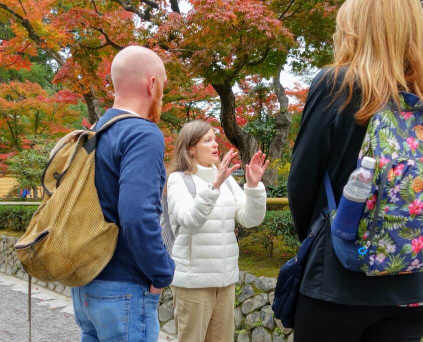 Becki with Tour Group in Kyoto