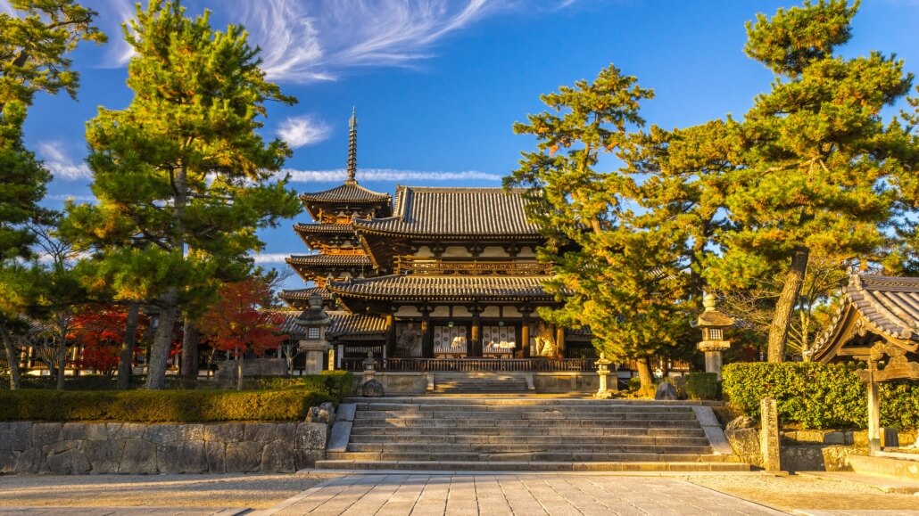 Horyu-ji Temple in Nara