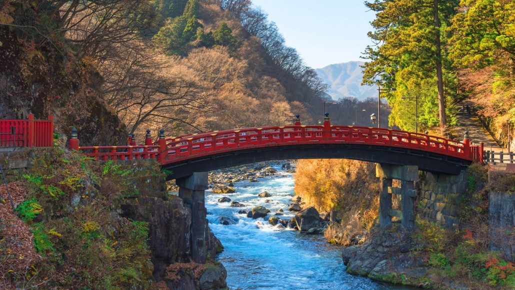 Shinkyo Sacred Bridge in Nikko, Japan