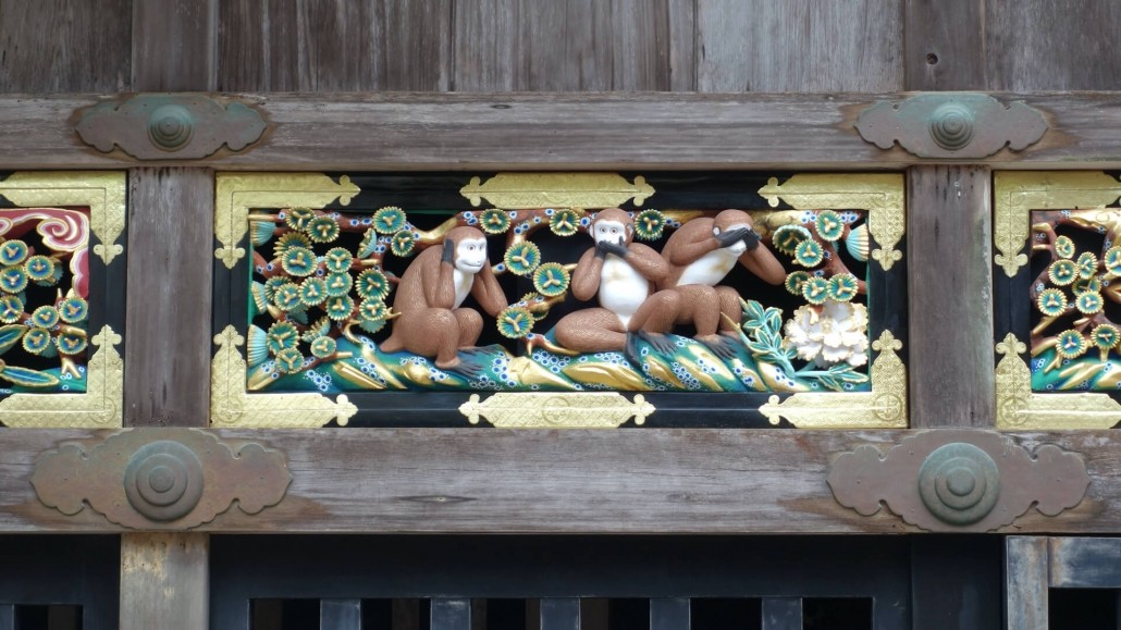 Three Monkeys at Toshogu Shrine in Nikko
