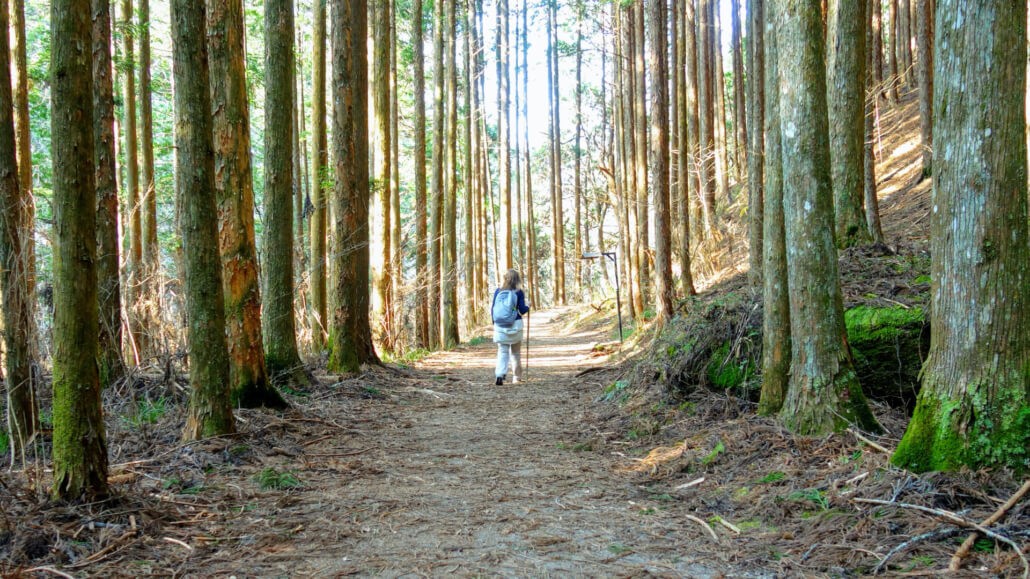 Becki Hiking the Nakasendo Trail, Kiso Valley