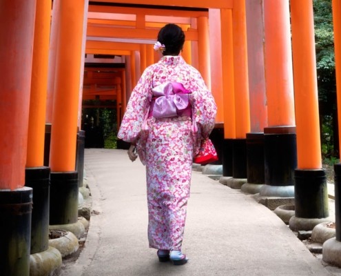 Kimono at Inari Shrine