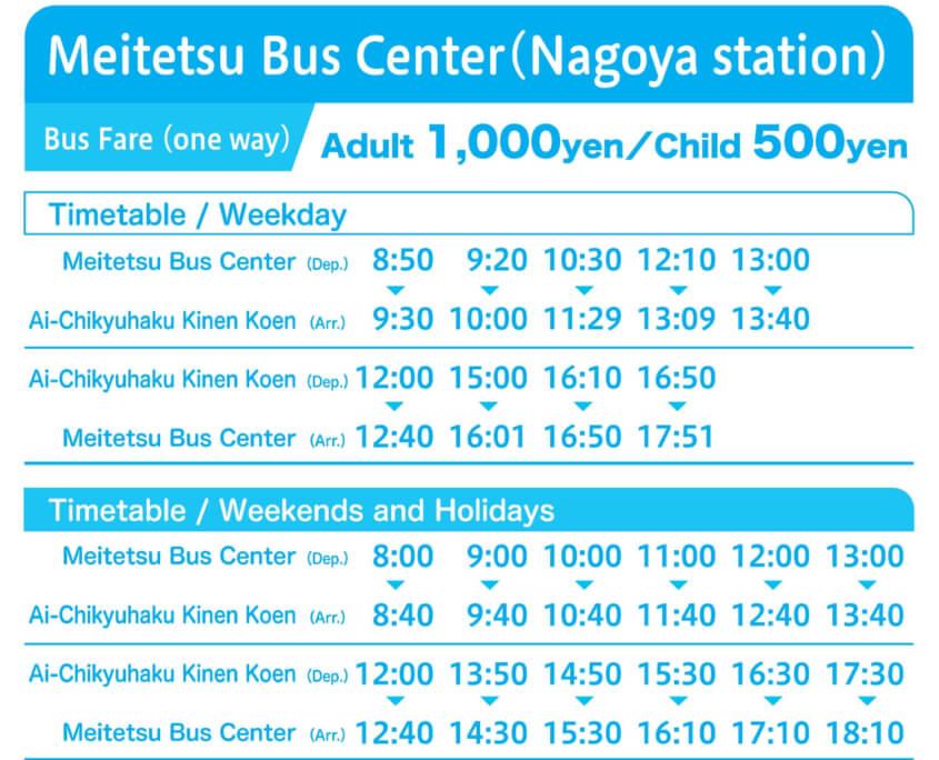 Meitetsu Bus Schedule