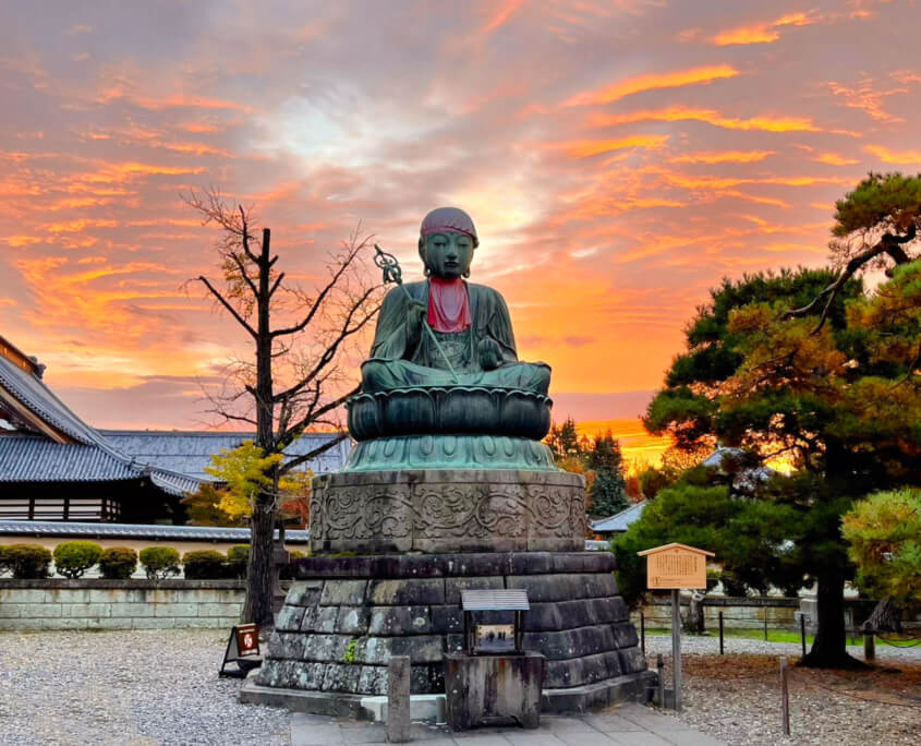 Large Jizo statue at Zenkoji in Nagano, Japan