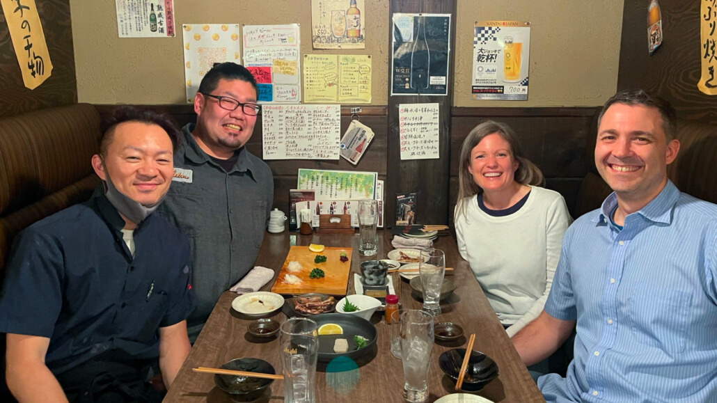 Hanging out with friends at an Izakaya in Nagoya
