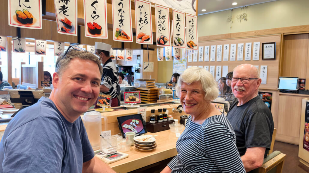 A Kaiten Sushi Restaurant in Okayama, Japan
