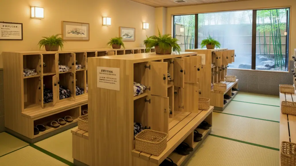 Japanese Hot Spring Locker Room