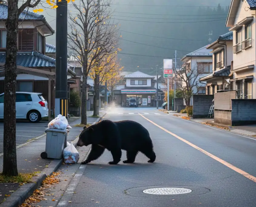 Bear Sniffing Some Trash