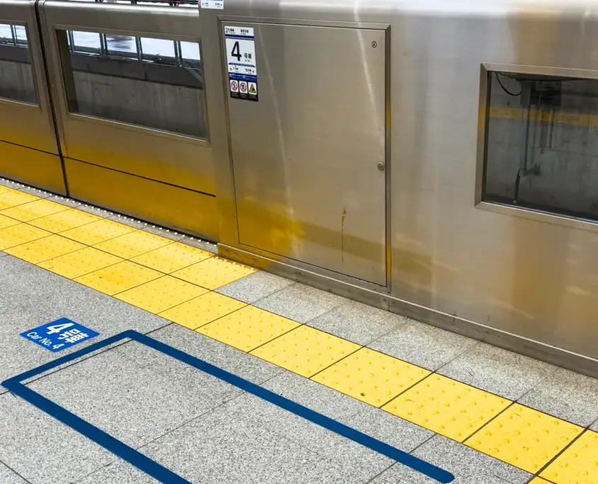 Blue Queueing Area for Car Number 4