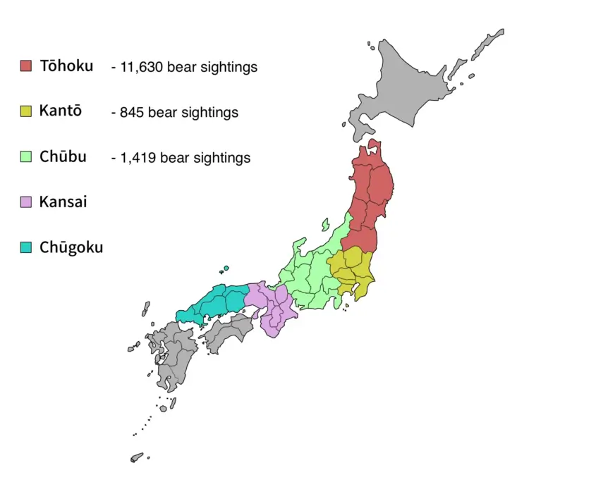 Chubu Region Bear Sightings