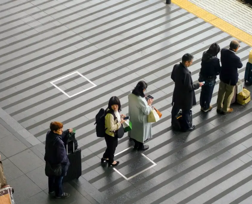 Queue at Kyoto Station
