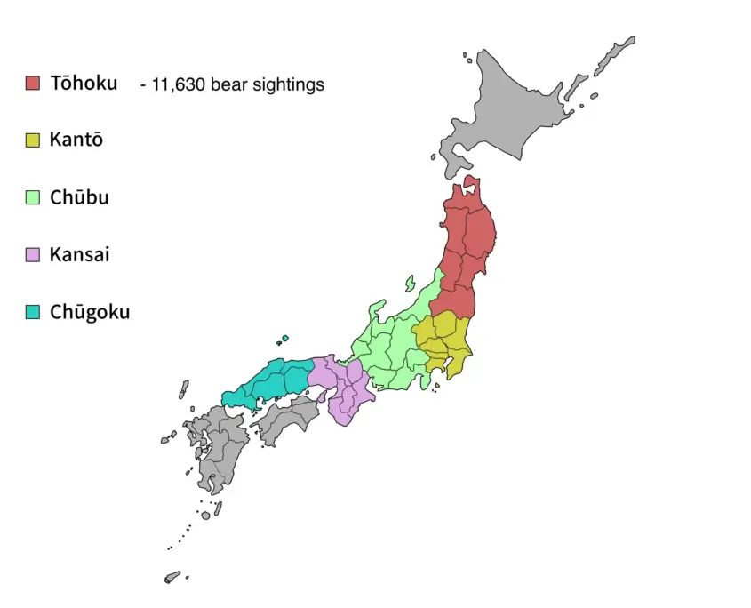 Tohoku Region Bear Sightings