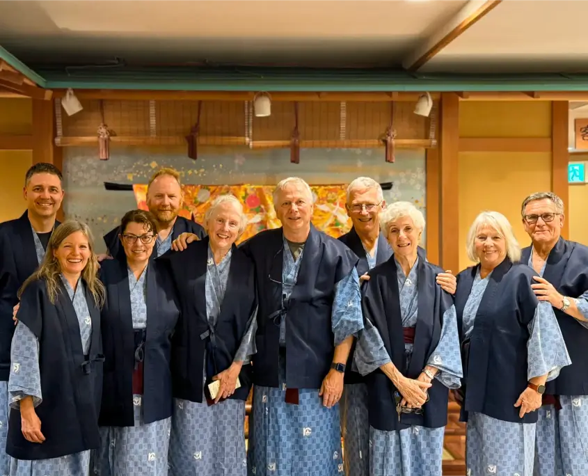 Tour Guests at the Ryokan at the Foot of Mount Fuji - 2025 Japan Small Group Tours