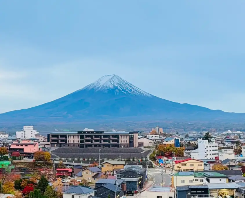 View of Mount Fuji from Ryokan