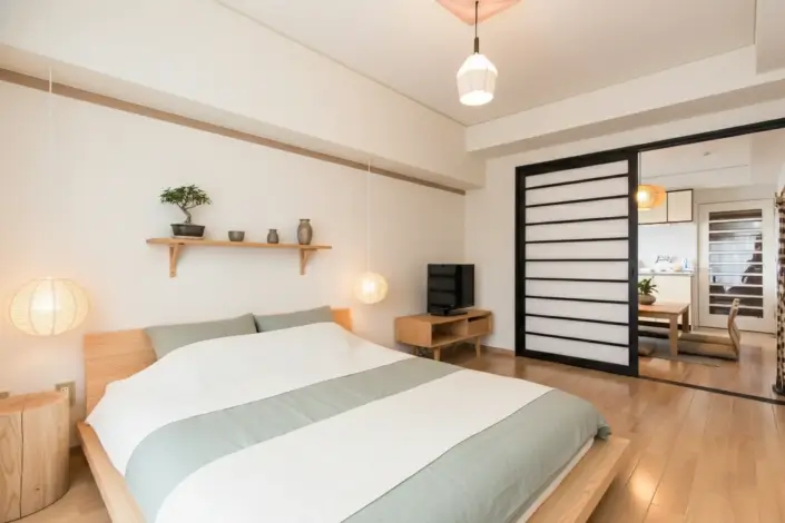 Living Room with a Bed
