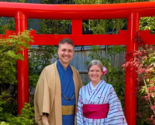 Becki and Shawn in Kimono