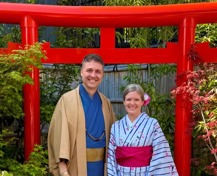Becki and Shawn in Kimono