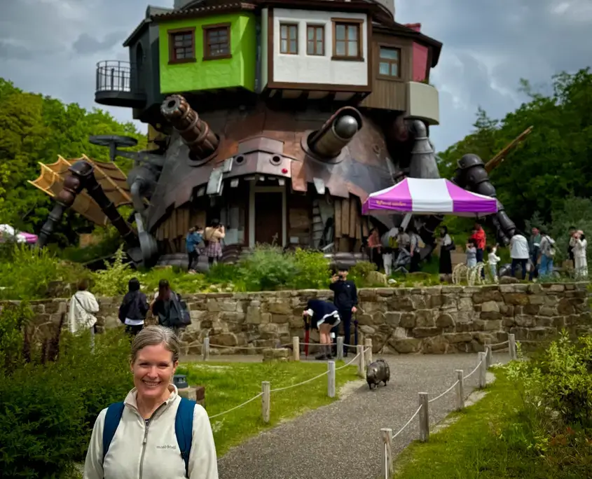 Becki in Front of Howl’s Castle