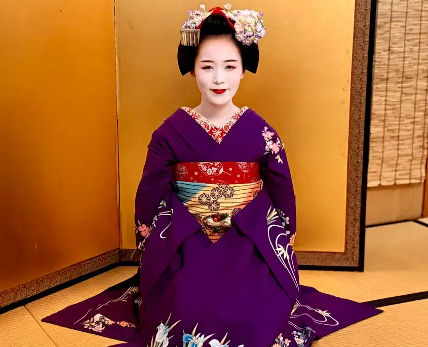 Maiko Sitting on Tatami