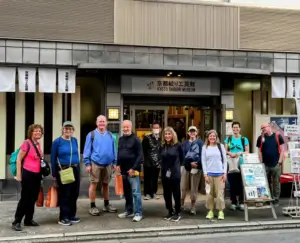 Japan and More Tour Group Outside Kyoto Shibori Museum